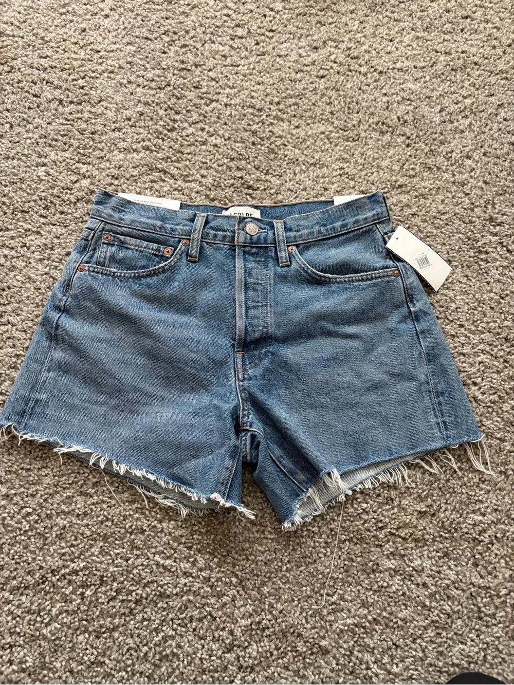 Agolde Parker Long Short in Skywave NWT
